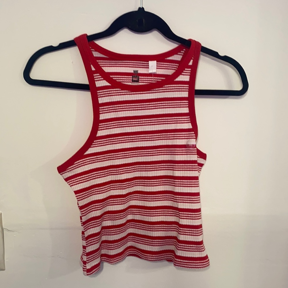 PACSun Me to We red and white halter top New with tags